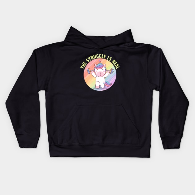 THE STRUGGLE IS REAL Kids Hoodie by GP SHOP